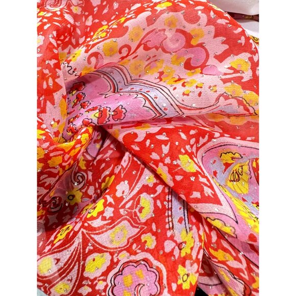 Room Two Sydney Floral Paisley Retro Y2K Colorful Midi Dress AU10 US 6 Glitter - Picture 7 of 12